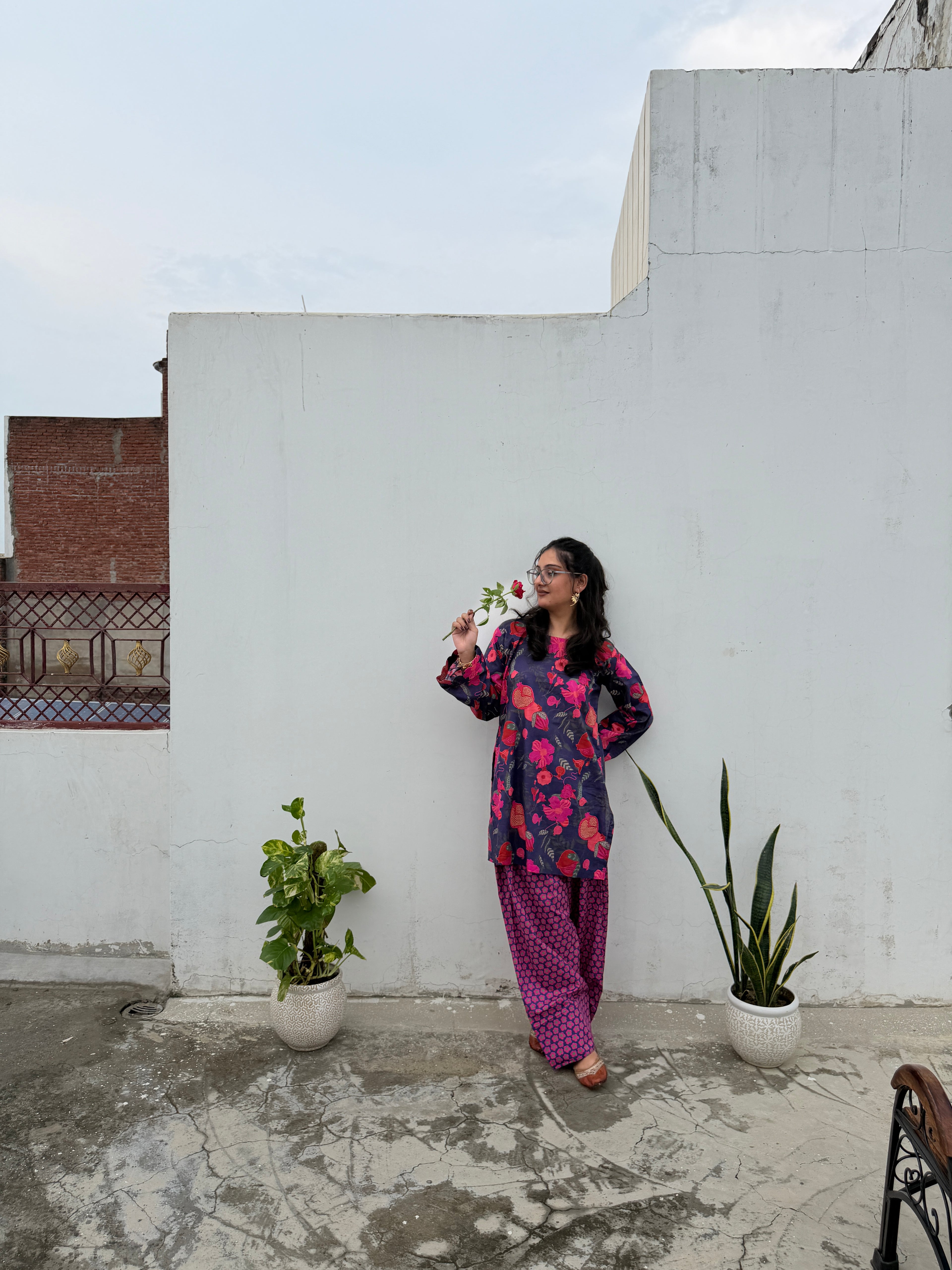 Rani Violet Poppy Co-ord Set