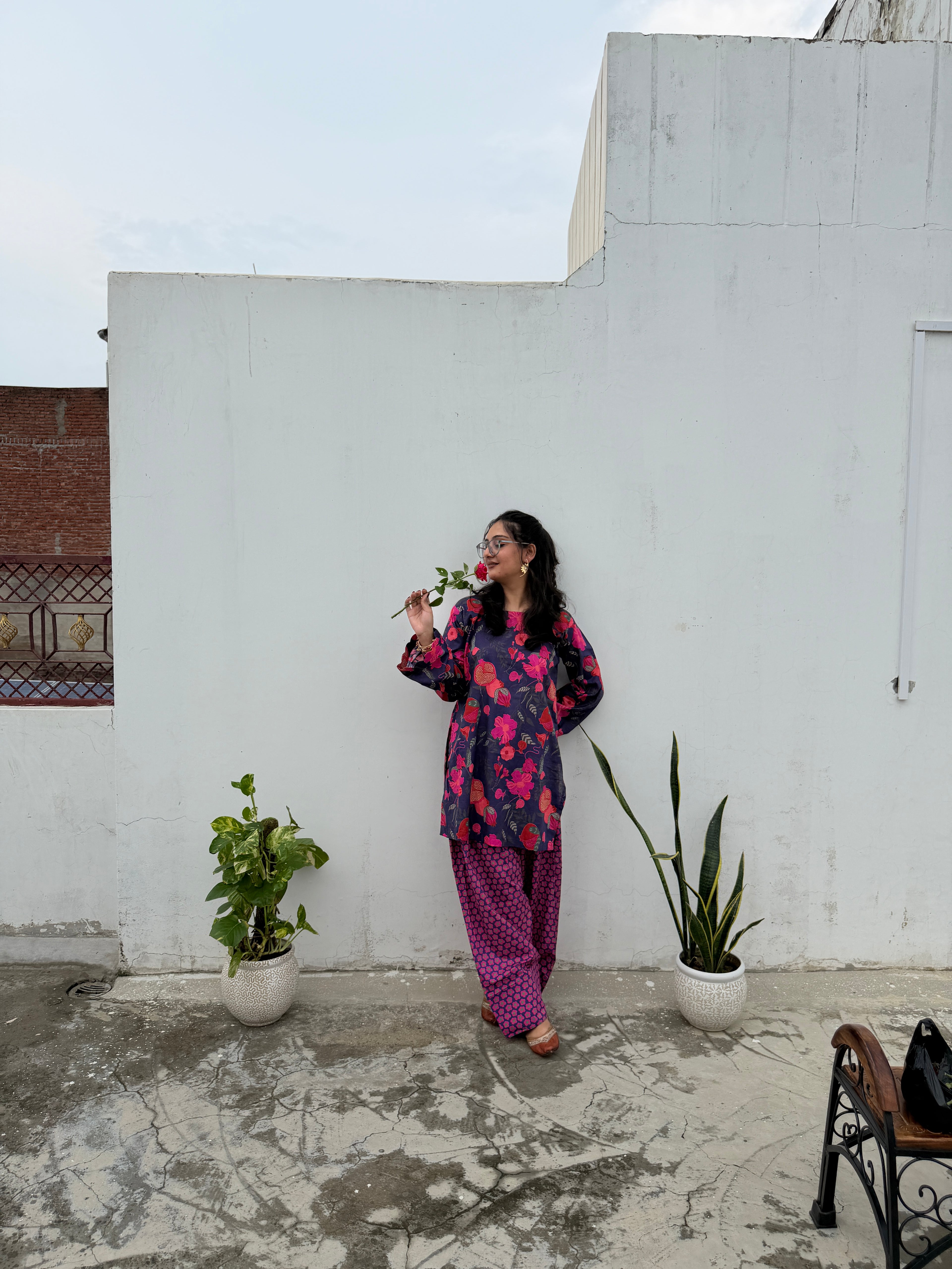 Rani Violet Poppy Co-ord Set